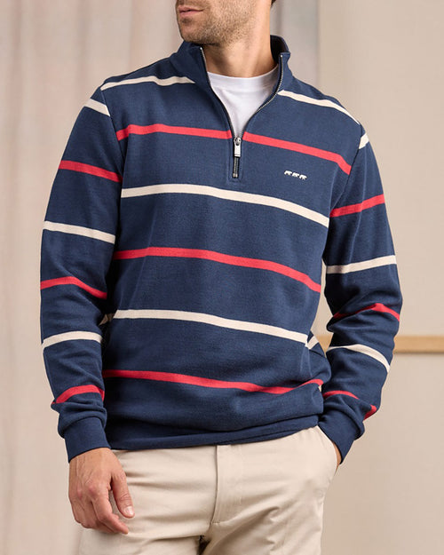 Sweat rayé col camionneur - MISE AU GREEN - 4