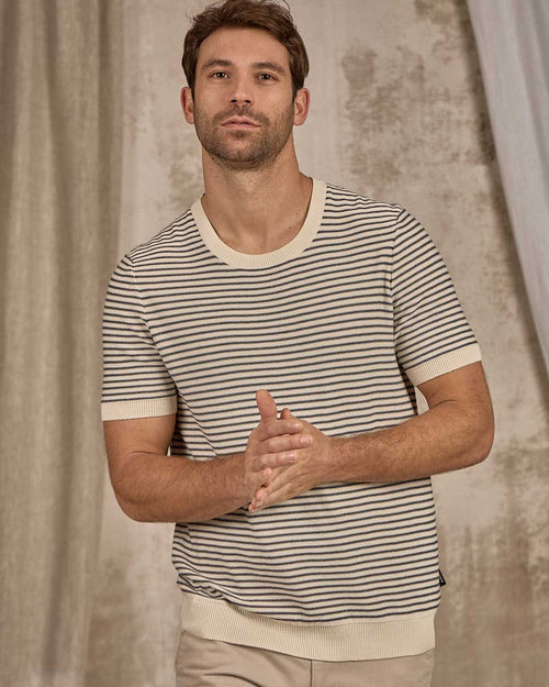 T-shirt rayé maille - MISE AU GREEN - 3