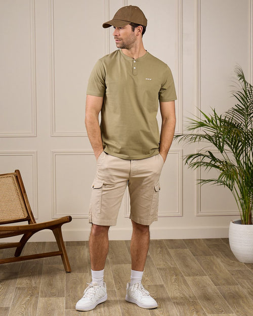 T-shirt col tunisien - MISE AU GREEN - 2