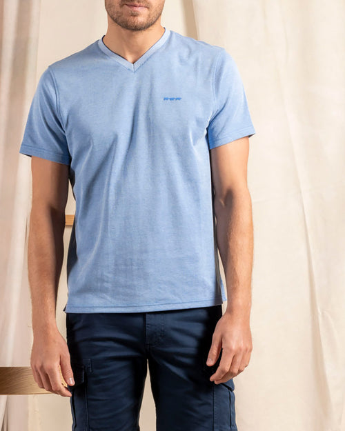 T-shirt col V uni - MISE AU GREEN - 2