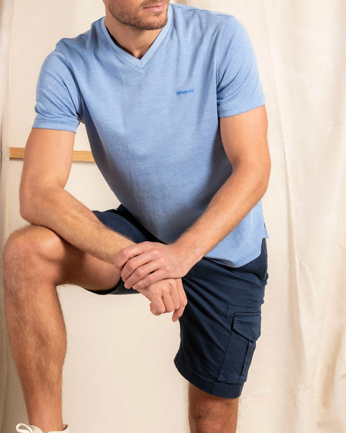 T-shirt col V uni - MISE AU GREEN - 3