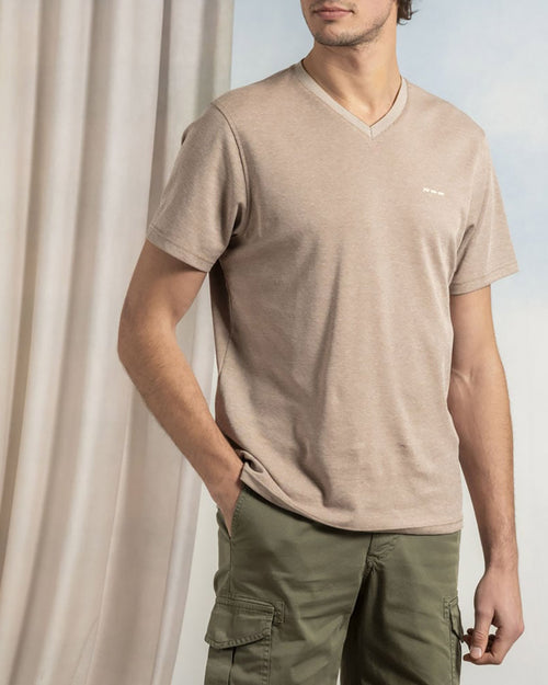 T-shirt col V uni - MISE AU GREEN - 2