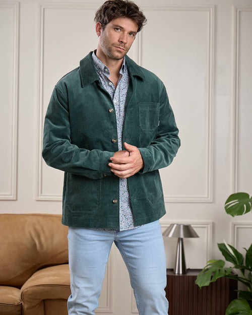 Veste peintre en velours côtelé - MISE AU GREEN - 4