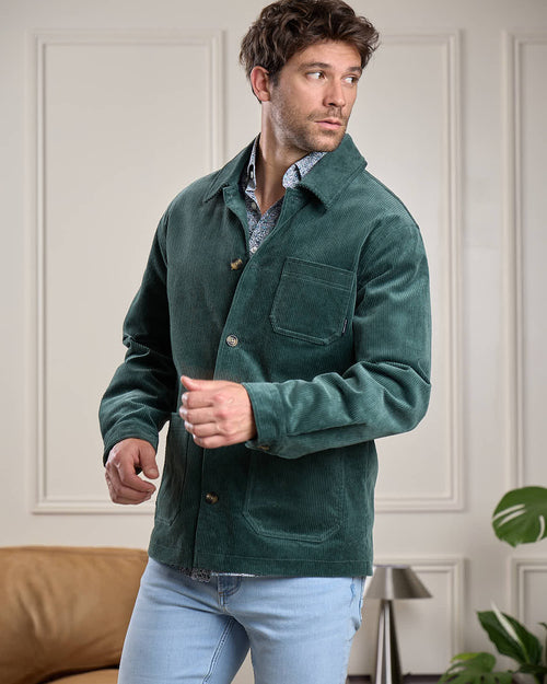 Veste peintre en velours côtelé - MISE AU GREEN - 7