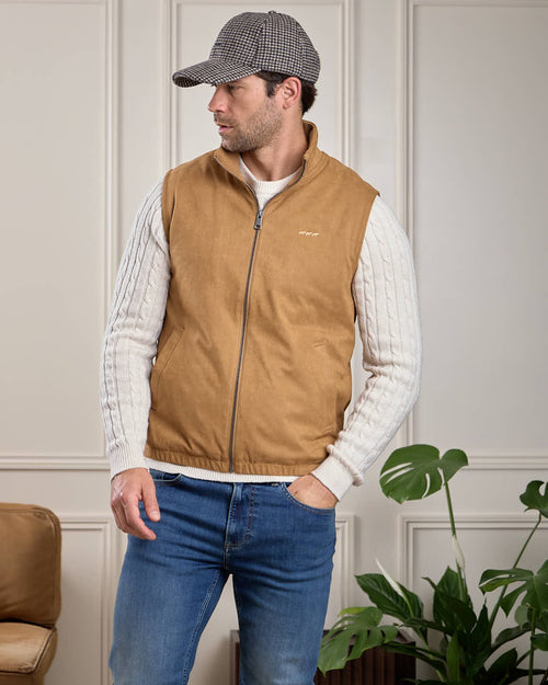 Veste suédine sans manches - MISE AU GREEN - 1