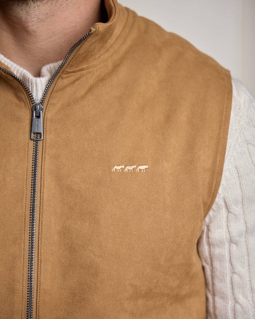 Veste suédine sans manches - MISE AU GREEN - 2