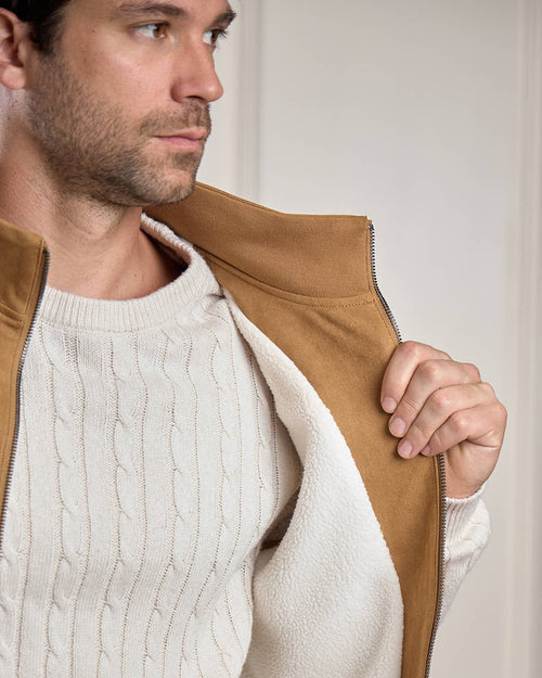Veste suédine sans manches - MISE AU GREEN - 3