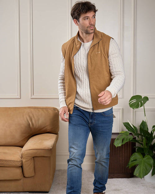 Veste suédine sans manches - MISE AU GREEN - 4