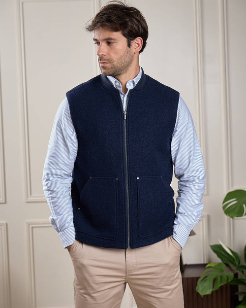 Veste sans manches en laine - MISE AU GREEN - 1