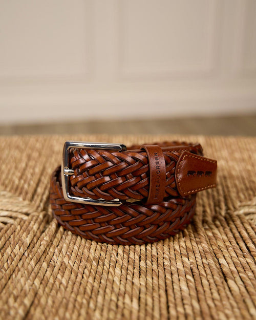 Ceinture tressée cuir George - MISE AU GREEN - 1