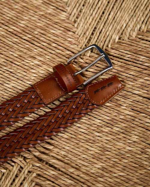 Ceinture tressée cuir George - MISE AU GREEN - 4