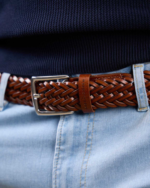 Ceinture tressée cuir George - MISE AU GREEN - 6