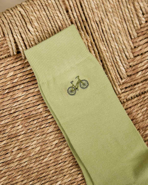Chaussettes broderie vélo - MISE AU GREEN - 2