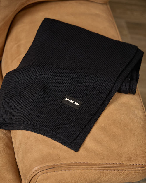 Écharpe unie en tricot - MISE AU GREEN - 1