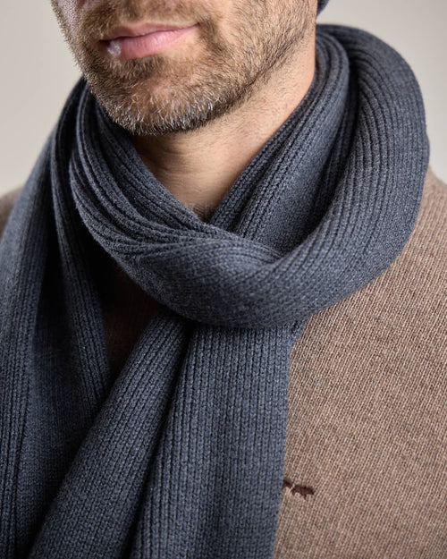 Écharpe unie en tricot - MISE AU GREEN - 2