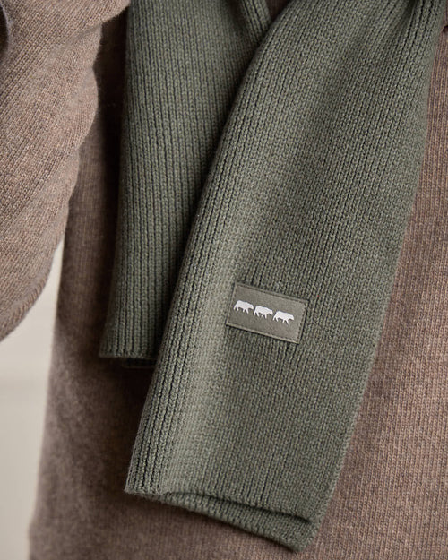 Écharpe unie en tricot - MISE AU GREEN - 2