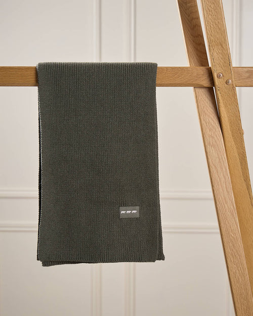 Écharpe unie en tricot - MISE AU GREEN - 3
