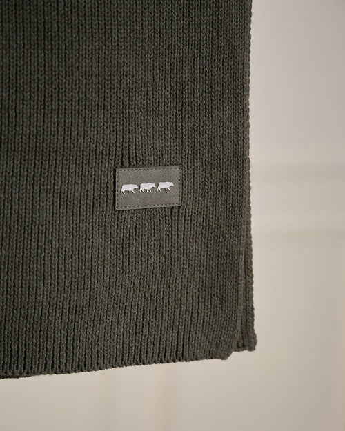 Écharpe unie en tricot - MISE AU GREEN - 4