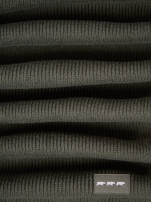 Écharpe unie en tricot - MISE AU GREEN - 5