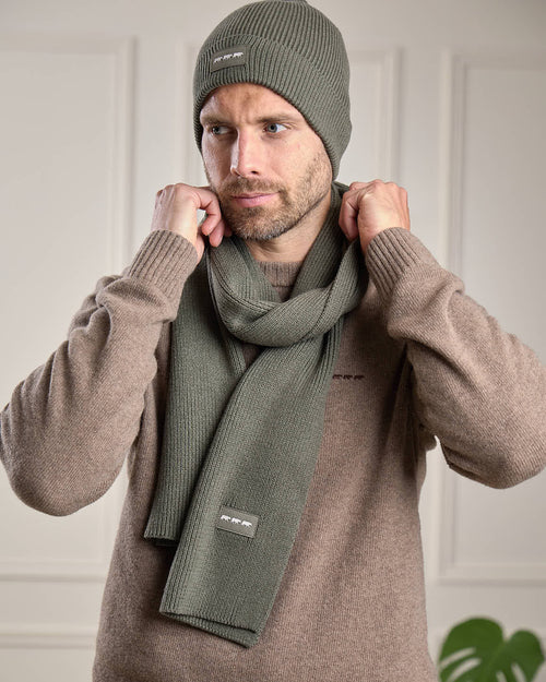 Écharpe unie en tricot - MISE AU GREEN - 6