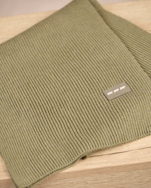Écharpe unie en tricot - MISE AU GREEN - 1