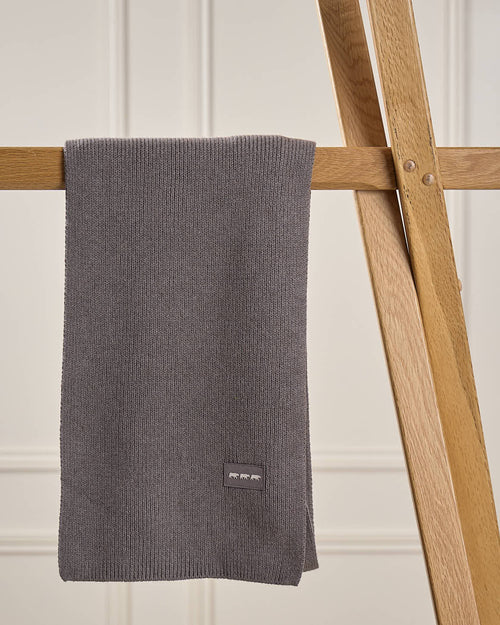 Écharpe unie en tricot - MISE AU GREEN - 1