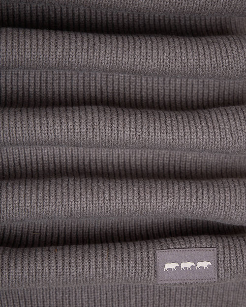 Écharpe unie en tricot - MISE AU GREEN - 3