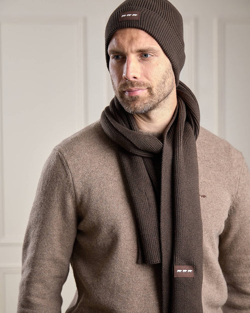 Écharpe unie en tricot - MISE AU GREEN - 1