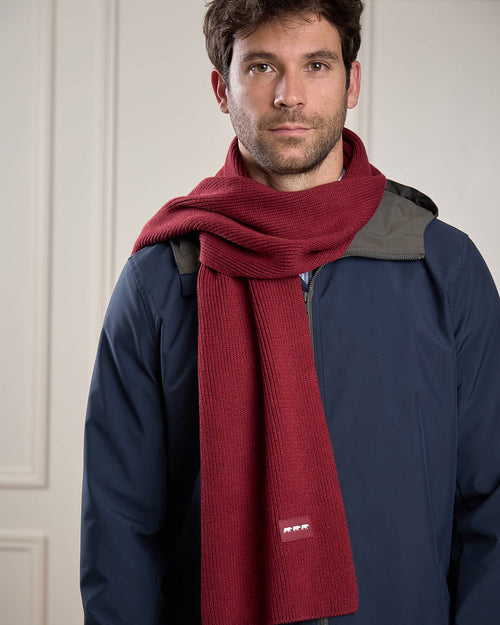 Écharpe unie en tricot - MISE AU GREEN - 1