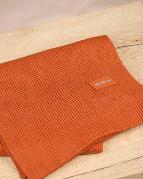 Écharpe unie en tricot - MISE AU GREEN - 1