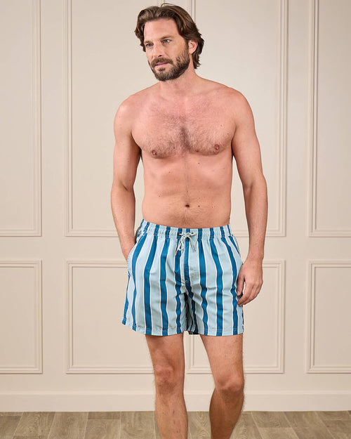 Short de bain rayé Gaspar - MISE AU GREEN - 1