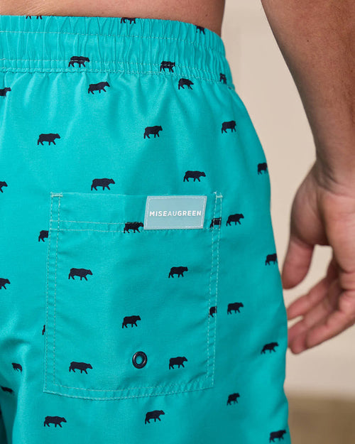 Short de bain imprimé petites vaches - MISE AU GREEN - 6
