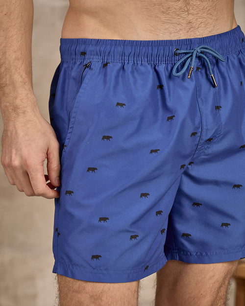 Short de bain imprimé petites vaches - MISE AU GREEN - 3