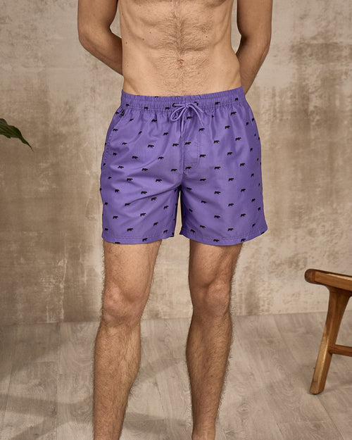 Short de bain imprimé petites vaches - MISE AU GREEN - 2