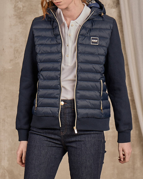 Cardigan bi-matières matelassé - MISE AU GREEN - 1