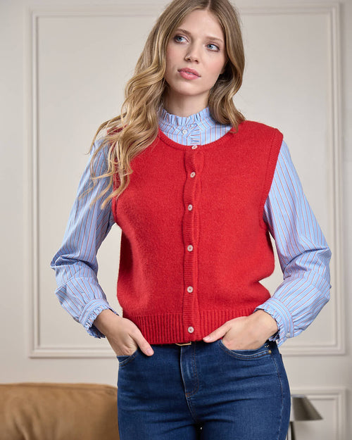 Cardigan sans manche - MISE AU GREEN - 1