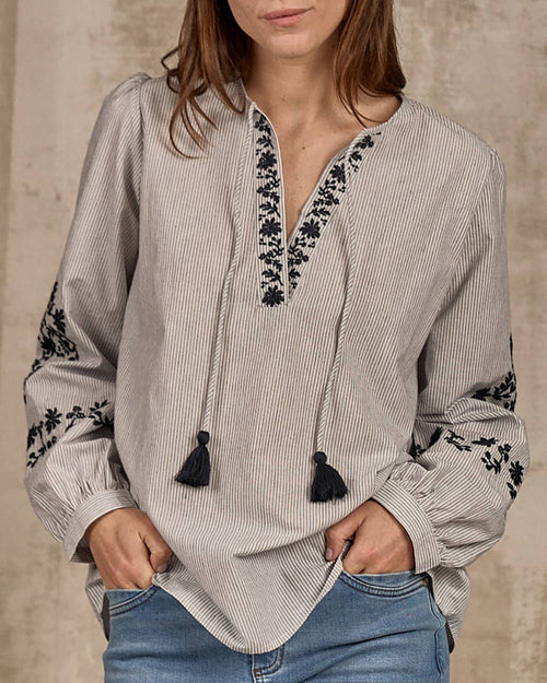 Chemise broderie Dakota - MISE AU GREEN - 1