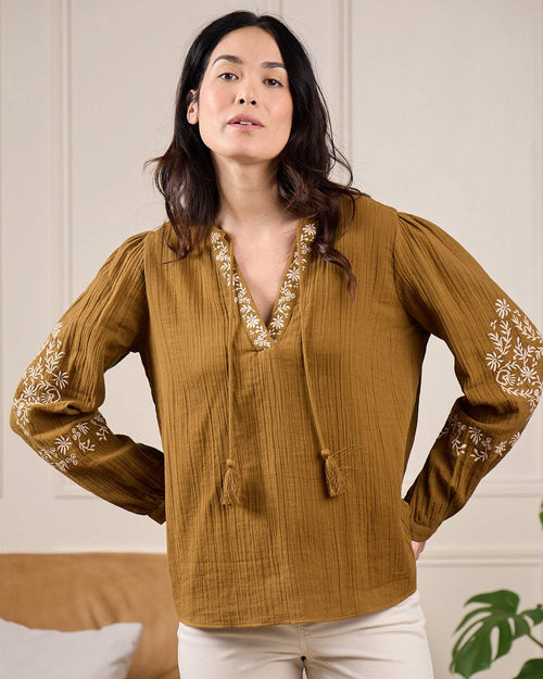 Chemise broderie Dakota - MISE AU GREEN - 4