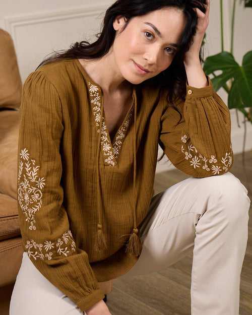 Chemise broderie Dakota - MISE AU GREEN - 8