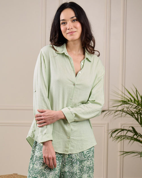 Chemise lin et viscose - MISE AU GREEN - 8
