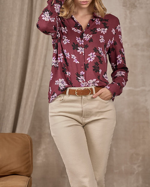 Chemise à fleurs Edith - MISE AU GREEN - 1