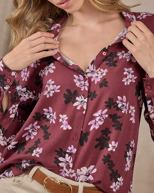 Chemise à fleurs Edith - MISE AU GREEN - 2