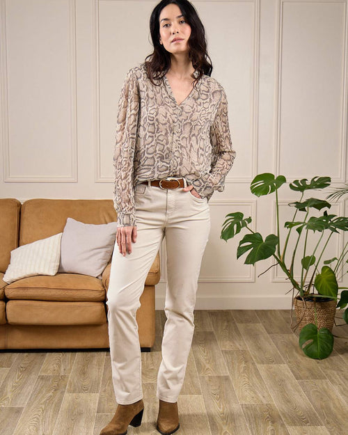 Blouse broderie python - MISE AU GREEN - 8