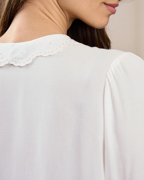 Blouse broderies - MISE AU GREEN - 5