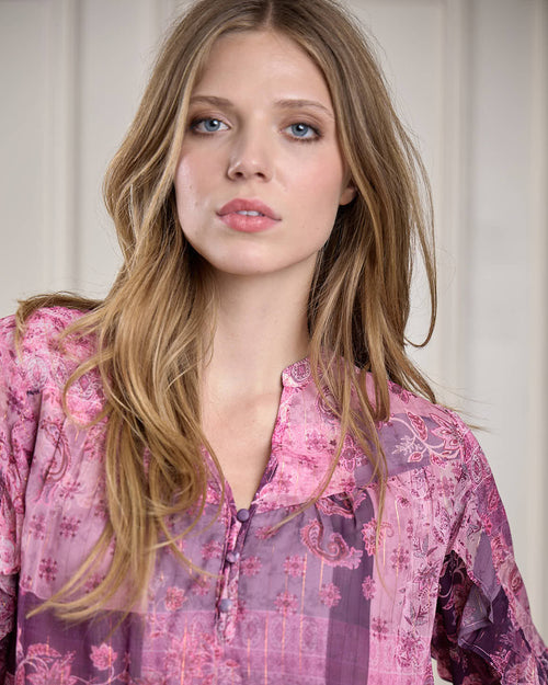 Blouse imprimée à voile - MISE AU GREEN - 1