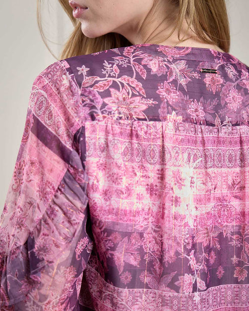 Blouse imprimée à voile - MISE AU GREEN - 5