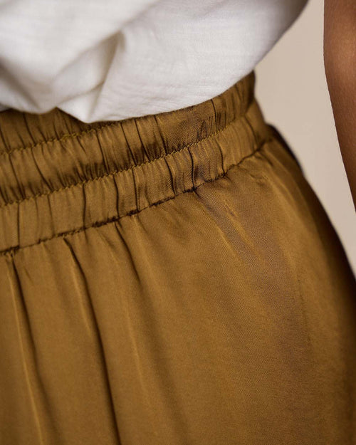 Jupe fluide satinée - MISE AU GREEN - 5
