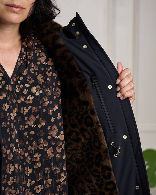 Parka fourrée léopard - MISE AU GREEN - 10