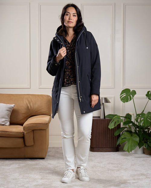 Parka fourrée léopard - MISE AU GREEN - 8