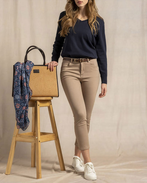 Pantalon slim 7/8 - MISE AU GREEN - 1